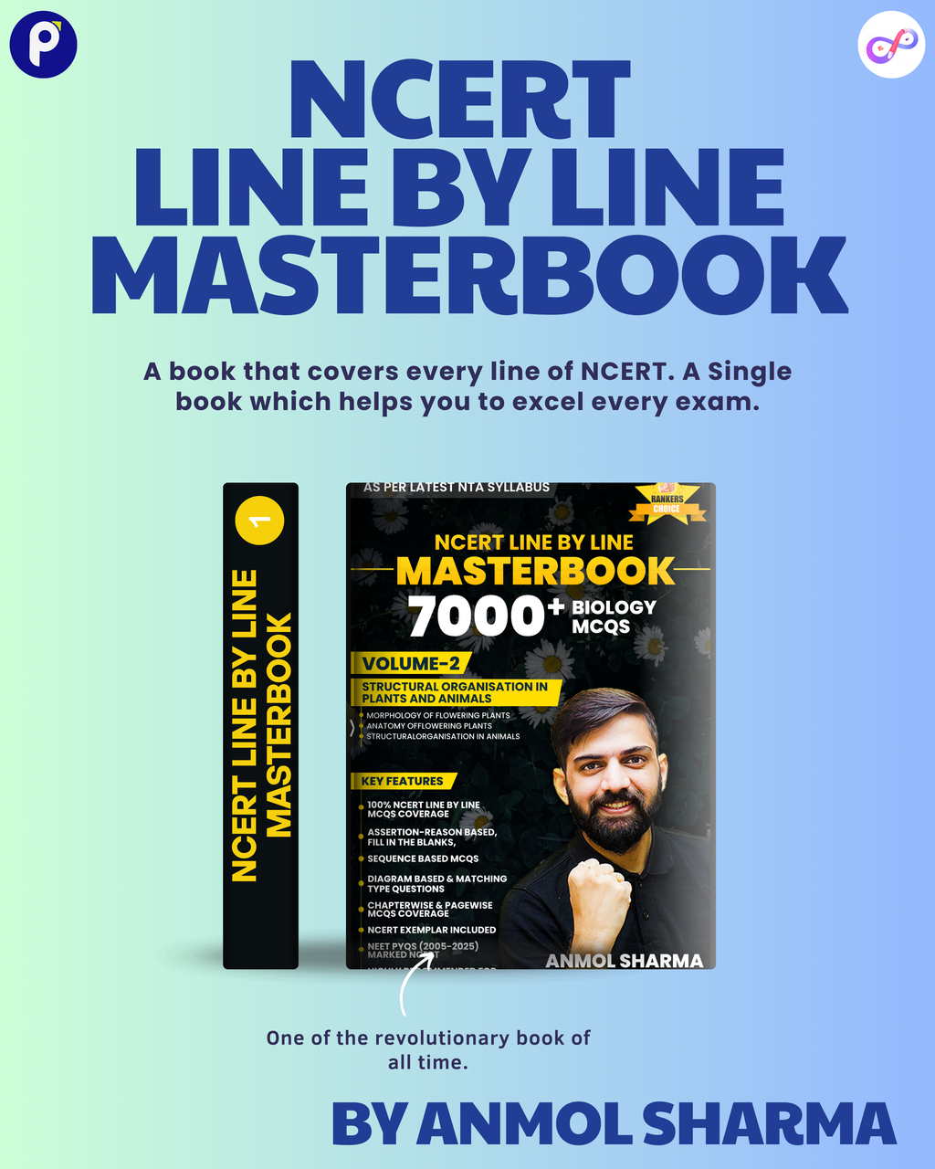 Class 11 Biology – NCERT Line-by-Line Masterbook Pack of 5